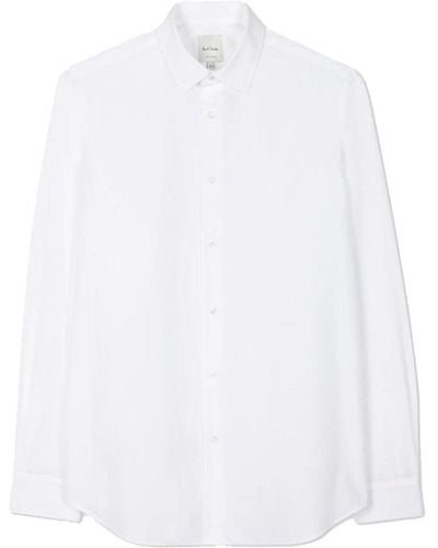 Paul Smith Stripe Cuff Tailored Cotton Shirt - White