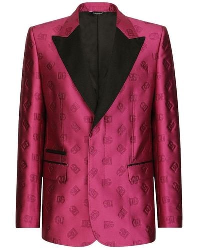 Dolce & Gabbana Satin Lapel Evening Jacket Fushia - Pink