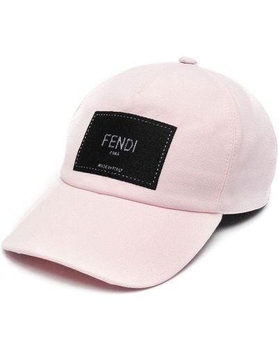 Fendi Patch Baseball Cap - Pink