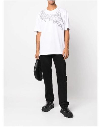 Fendi Ff Branding T-shirt - White