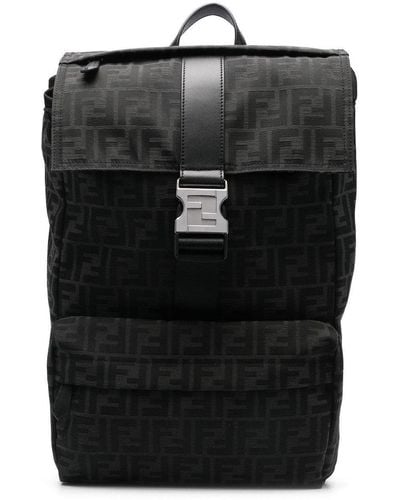 Fendi Woven F Backpack - Black