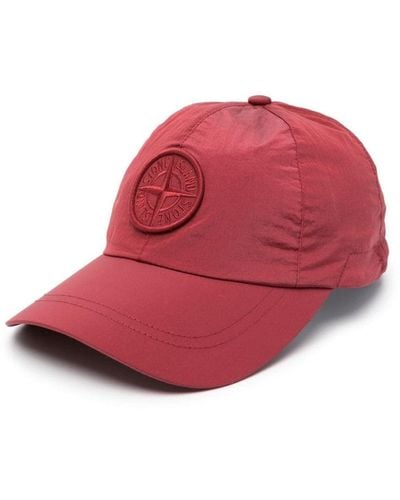 Stone Island Nylon Metal Baseball Cap - Red