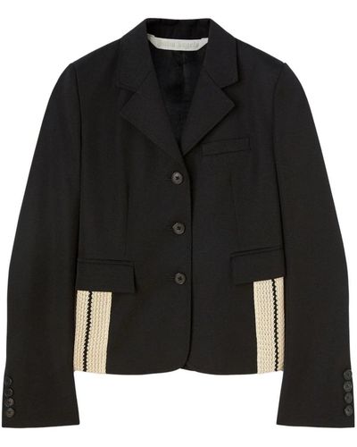Palm Angels Fitted Track Blazer - Black