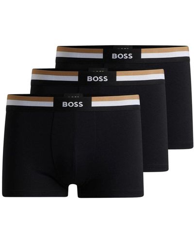 BOSS Trunk 3 Pack Boxer Shorts - Black