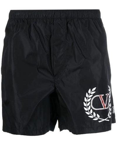 Valentino Branded Swimshorts - Black