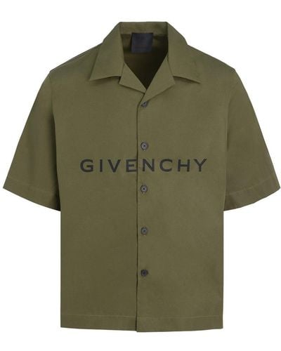 Givenchy Boxy Fit Cuban Shirt - Green