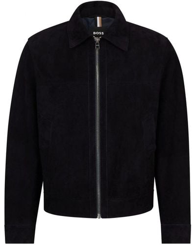 BOSS Malbano 4 Leather Jacket - Black