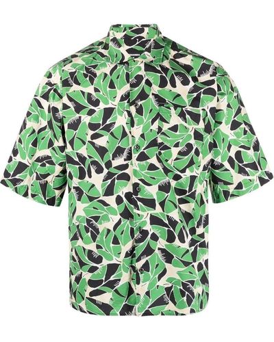 DSquared² Drop Shoulder Bowling Shirt - Green