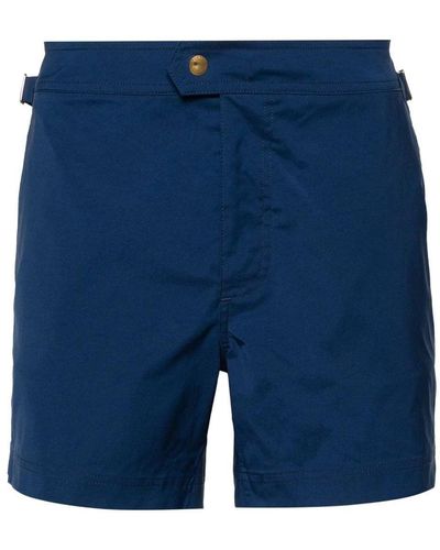Tom Ford Compact Poplon Swim Shorts - Blue