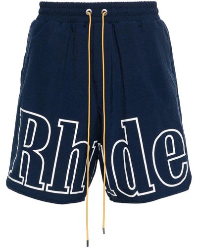 Rhude Logo Track-short - Blue