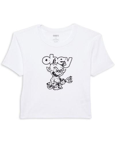 Obey T-shirt manches courtes - Blanc