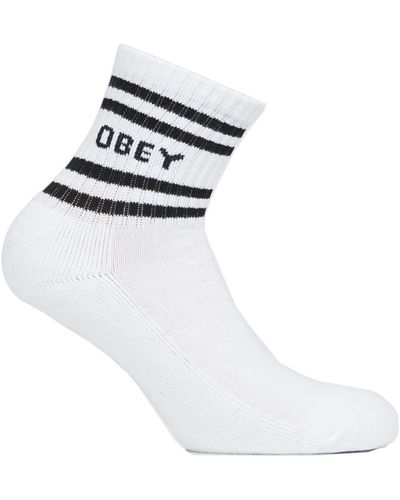 Obey Chaussettes de sport - Blanc