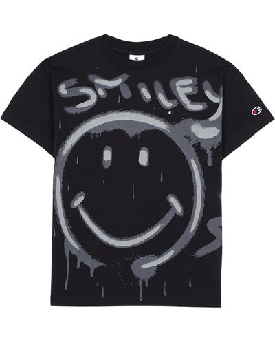 Champion T-shirt x Smiley - Noir