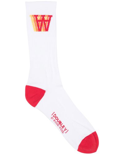 WOOD WOOD Chaussettes - Rouge