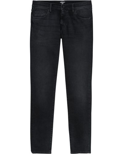 Carhartt Jean slim-fit taille normale en coton stretch - Noir
