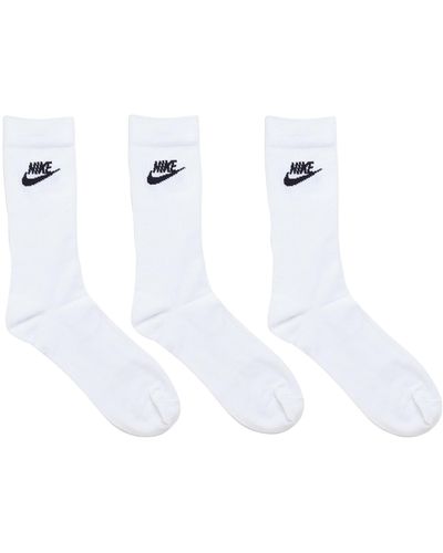 CHAUSSETTES Nike Sportswear Everyday Essential Crew Socks 3 Pairs, Noir,  Mixte