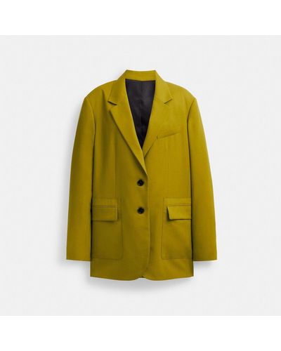 COACH Tailored Blazer - Yellow