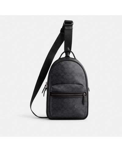 COACH Charter Pack In Signature Canvas - Black