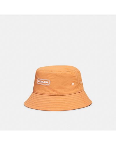COACH Bucket Hat With - Orange