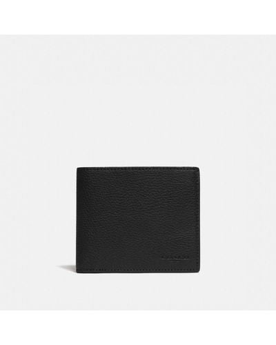 COACH 3 In 1 Wallet With Signature Canvas Detail - Black