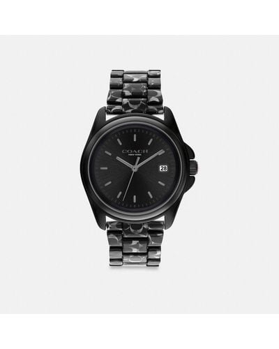 COACH Greyson Watch, 36mm - Black