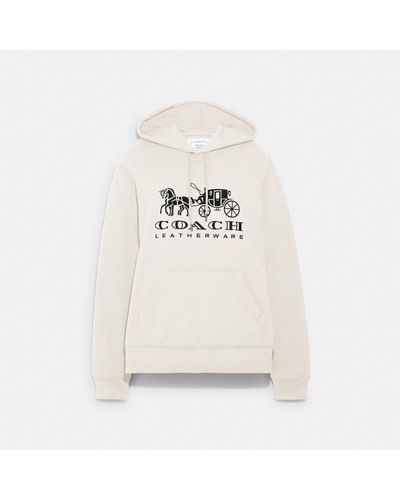 COACH Horse And Carriage Hoodie In Organic Cotton - White