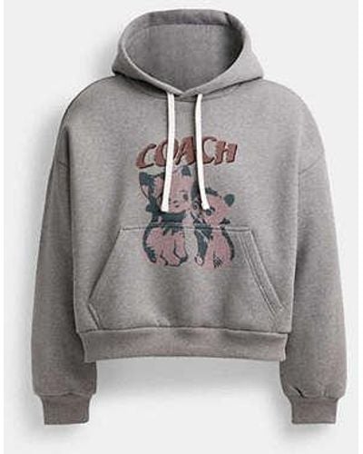 COACH The Lil Nas X Drop Cats Cropped Pullover Hoodie - Black