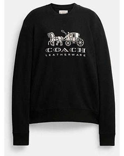 COACH Horse And Carriage Crewneck Sweatshirt - Black