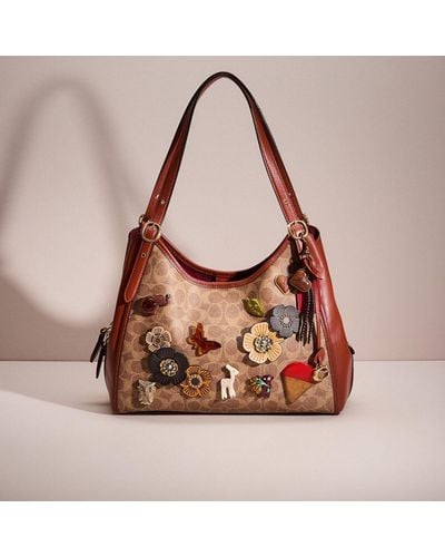 COACH Upcrafted Lori Shoulder Bag In Signature Canvas - Brown