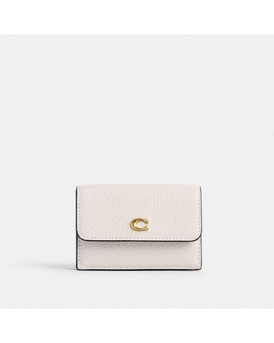 COACH Essential Mini Trifold Wallet - White