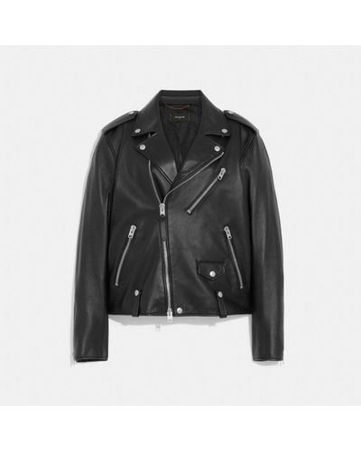 COACH Leather jackets for Women | Online Sale up to 60% off | Lyst