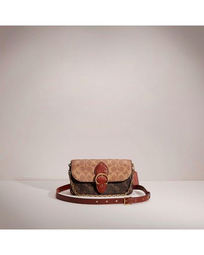 COACH Restored Beat Crossbody Clutch In Signature Canvas With Horse And Carriage Print - Brown