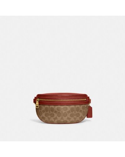 COACH Bethany Belt Bag In Signature Canvas - Brown