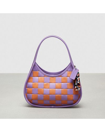 COACH Ergo Bag In Checkerboard Patchwork Upcrafted Leather - Red