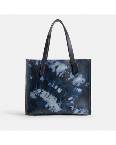 COACH Relay Tote Bag With Tie Dye Print - Blue