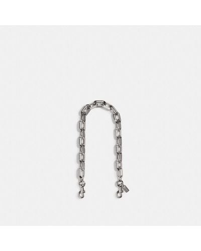COACH Link Chain Strap - White