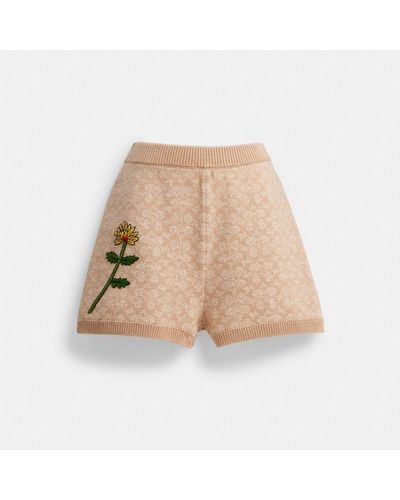 COACH X Observed By Us Signature Knit Set Shorts - Natural