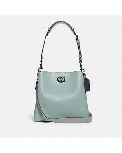 COACH Willow Bucket Bag In Colorblock - Blue