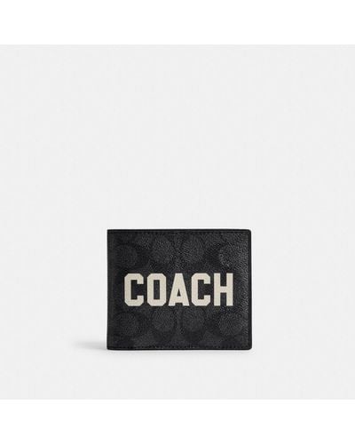 COACH 3 In 1 Wallet In Signature With Graphic - Black