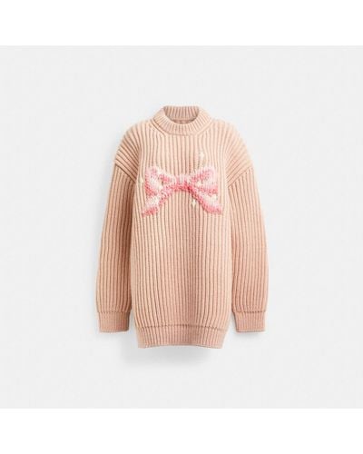 COACH Buy Now Bow Sweater - Pink