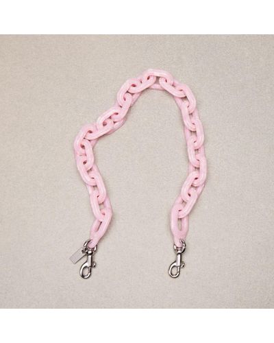 COACH Short Chain Strap In 70 Recycled Resin - Pink