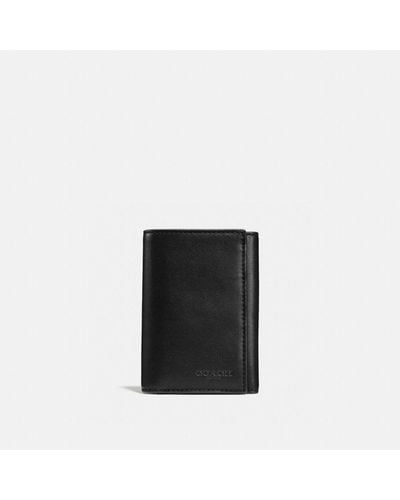COACH Trifold Wallet - Black
