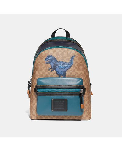 COACH Academy Backpack In Signature Canvas With Rexy By Zhu Jingyi - Multicolor