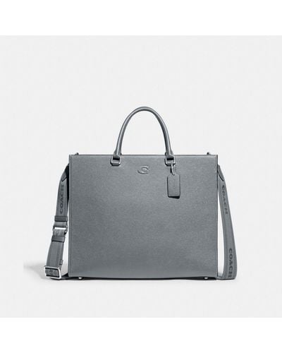 COACH Tote Bag 40 With Signature Canvas - Gray