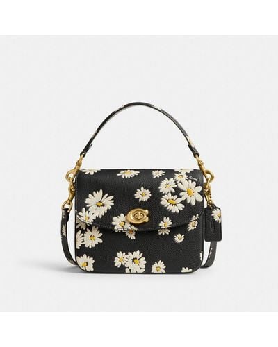 COACH Cassie Crossbody Bag 19 With Floral Print - Black