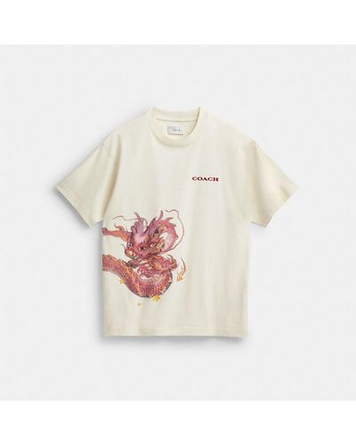 COACH New Year T Shirt With Dragon - White