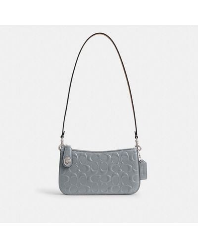 COACH Penn Shoulder Bag In Signature Leather - Gray