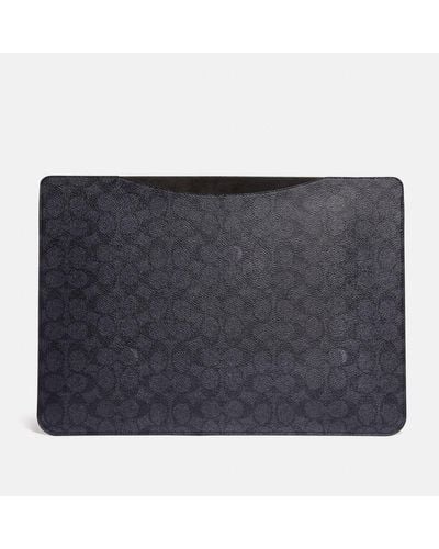 COACH Laptop Sleeve In Signature Canvas - Gray