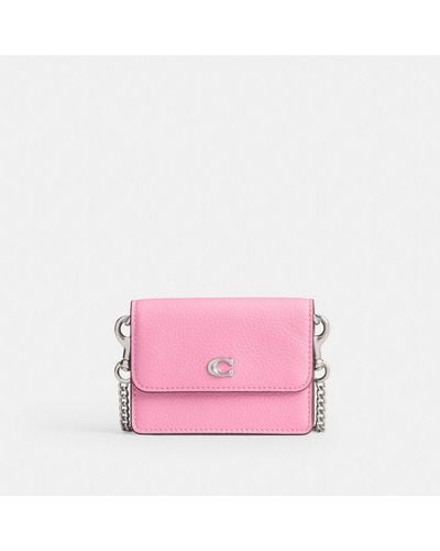 COACH Essential Half Flap Card Case - Pink