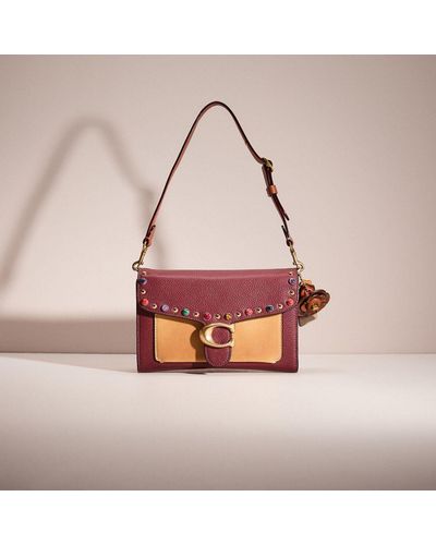 COACH Upcrafted Tabby Chain Clutch In Colorblock - Pink